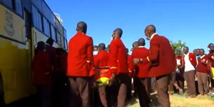 Students at Kanyawanga High School take part in charity activities on Monday, October 25, 2021.
