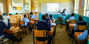 Students pictured during a lesson.