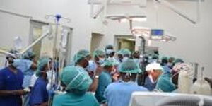 Surgeons at Kenyatta National Hospital performing a surgery