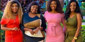 Switch TV's Chatspot show hosts, Joyce Maina, Kush Tracey, Mary Mwikali and Nana Owiti strike a pose.