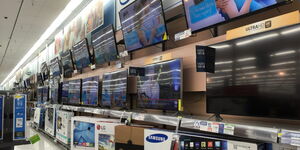 TV sets in a supermarket