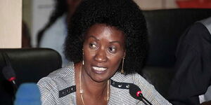 Teachers Service Commission (TSC) CEO Nancy Macharia addresses National Assembly's education committee on February 19, 2020.