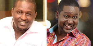 Churchill Show Director Terrence Creative (left) and his boss Daniel Ndambuki.