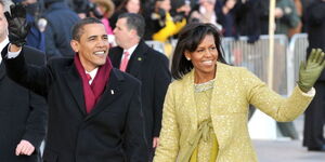 The 44th US President Barrack Obama and his Wife Michelle Obama.