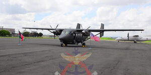 The C-145 Skytruck aircraft commissioned by KDF on Tuesday, April 21, 2021