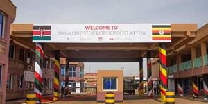 The Kenya-Uganda Border Post.