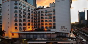 The Sarova Stanley Hotel along Kimathi Street in Nairobi CBD