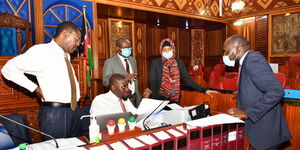 The Special Committee on the third basis for revenue sharing pictured in session on September 17, 2020.