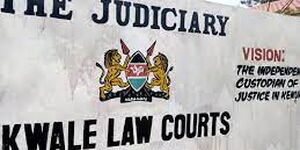 The entrance of the Kwale Law Courts