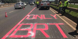 The lane on Thika Super Highway BRT lane.