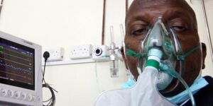 The late Reuben Githinji while admitted at Embu Level Five Hospital.