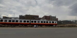 The new Nairobi commuter train.