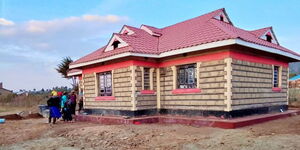 The outside view of house built for baby Maina on February 2023