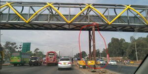 An image of a footbridge along Thika Road