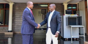 Tiaty MP-elect William Kamket and President-elect William Ruto at the Deputy President's Karen office on Thursday, September 1, 2022..jpg