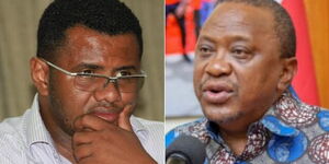 Side by side image of Former Mombasa Senator Hassan Omar (Left) and President Uhuru Kenyatta (right)