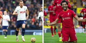 Tottenham Hotspur Striker, Harry Kane (left) and Liverpool forward Mohamed Salah (right) in 