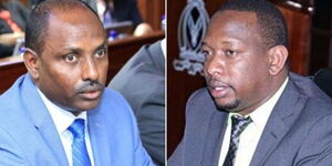 Treasury CS Ukur Yattani (left) and Nairobi Governor Mike Sonko