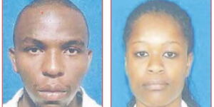 Two suspects Gerald Gatheru Mwai (left) and Gladys Mwara Kamau who are wanted for banking fraud.