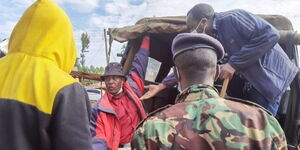 United Democratic Alliance (UDA) party ticket candidate Moses Nyandusi Nyakeremba arrested on by-election day.