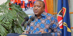 President Uhuru Kenyatta during a previous press briefing