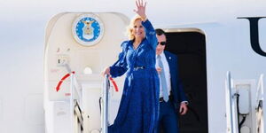 US First Lady Jill Biden at JKIA on Friday February 24, 2023
