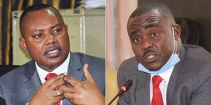 DCI George Kinoti (left) and Kakamega Senator Cleophas Malala