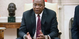 President Uhuru Kenyatta pictured at the Oval Office in the White House on August 28, 2018