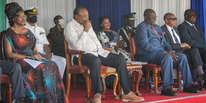 President Uhuru Kenyatta hosting students at State House on Friday, May 13, 2022.