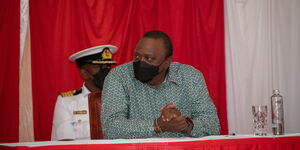 President Uhuru Kenyatta in Kirinyaga County on October 18, 2021.