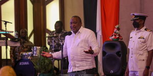 President Uhuru Kenyatta during a meeting with principal secretaries at statehouse on Thursday December 16, 2021