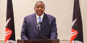 Undated Photo of President Uhuru Kenyatta Addressing the Nation