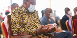 President Uhuru Kenyatta at the National Prayer Day at State House on October 10, 2020