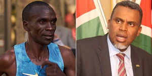 Marathoner Eliud Kipchoge (Left) and DPP Noording Haji (right).