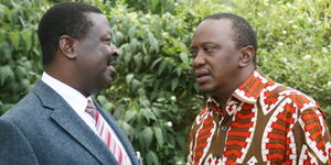 An image of Uhuru and Mudavadi