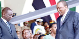 President William Ruto and his predecessor Uhuru Kenyatta during a past national event