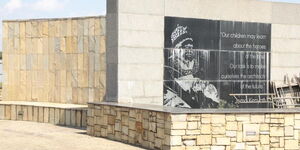 A historical monument at Uhuru Gardens.