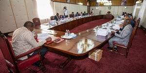 President Uhuru Kenyatta chairs a Cabinet meeting on Thursday, May 12, 2022.