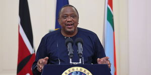 President Uhuru Kenyatta Delivering end of year message at state house of Friday December 31,2021