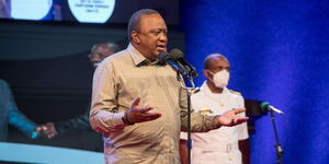 President Uhuru Kenyatta speaking at CITAM Church in Karen, Nairobi on December 5, 2020