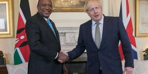 President Uhuru Kenyatta and UK Prime Minister Boris Johnson.