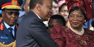 President Uhuru Kenyatta (left) greets his mother, Mama Ngina Kenyatta at a past event.