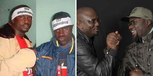 Photo collage between Gidi Gidi Maji Maji group in the past and presently