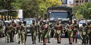 Undated photo of anti-riot police during a past event in Nairobi CBD