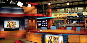 Undated photo of inside K24 studios in Nairobi.
