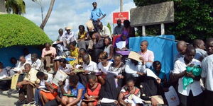 Undated photo of jobseekers sitting down