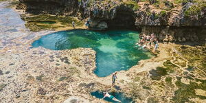 Undated photo of tourists at the pool of Africa at Tiwi Beach in Kenya