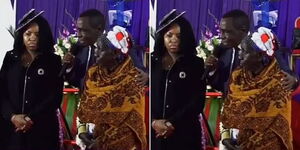 Lawyer Paul Gicheru's wife Ruth Nyambura and her mother-in-law Josephine Wambui on October 6, 2022.