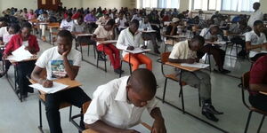 The University of Nairobi students during an exam session