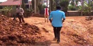 University part-time lecturer Frank Lumumba at a quarry.